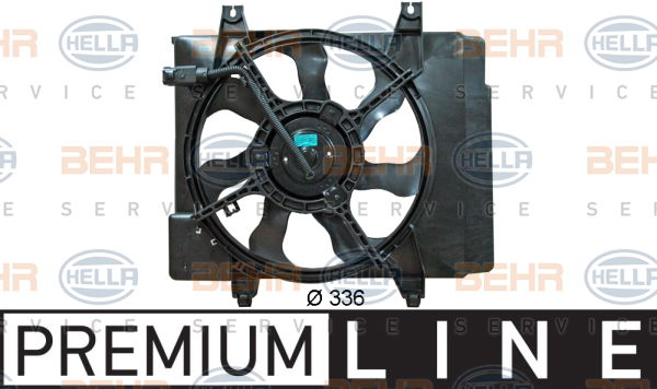 Ventilateur, refroidissement du moteur BEHR HELLA SERVICE *** PREMIUM LINE ***