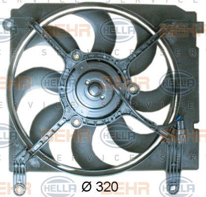 Ventilateur, refroidissement du moteur BEHR HELLA SERVICE *** PREMIUM LINE ***