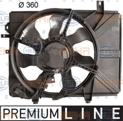 Ventilateur, refroidissement du moteur BEHR HELLA SERVICE *** PREMIUM LINE ***