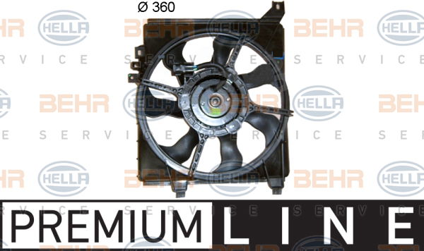 Ventilateur, refroidissement du moteur BEHR HELLA SERVICE *** PREMIUM LINE ***