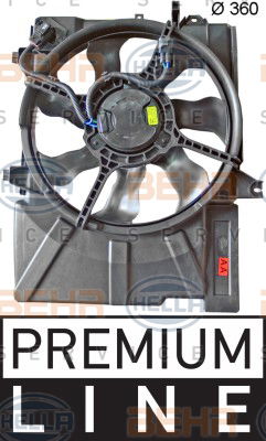 Ventilateur, refroidissement du moteur BEHR HELLA SERVICE *** PREMIUM LINE ***