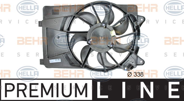 Ventilateur, refroidissement du moteur BEHR HELLA SERVICE *** PREMIUM LINE ***