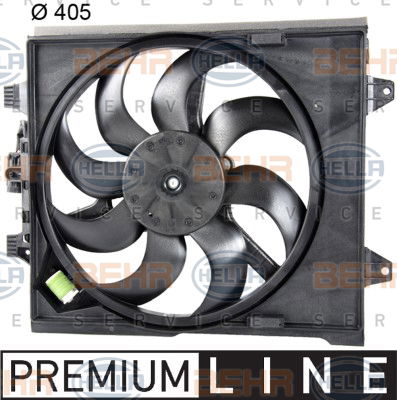 Ventilateur, refroidissement du moteur BEHR HELLA SERVICE *** PREMIUM LINE ***