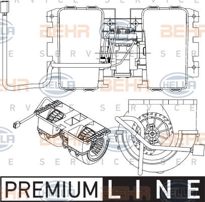 Pulseur d'air habitacle BEHR HELLA SERVICE *** PREMIUM LINE ***