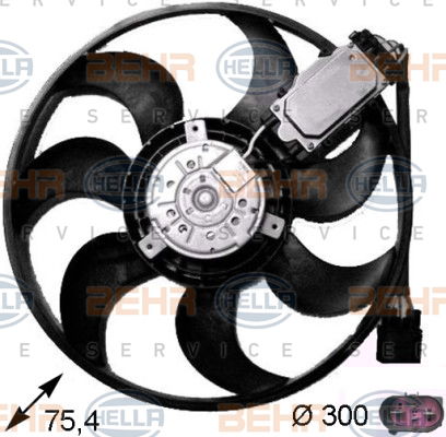 Ventilateur, refroidissement du moteur BEHR HELLA SERVICE