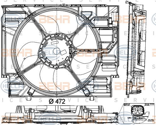 Ventilateur, refroidissement du moteur