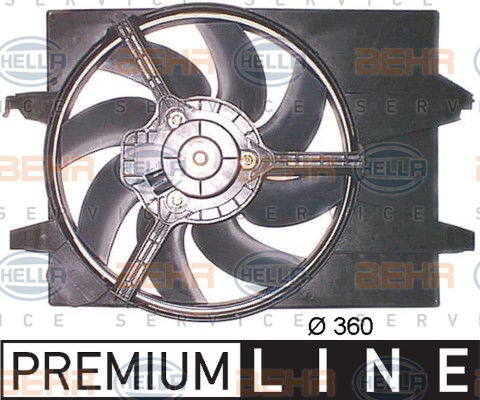 Ventilateur, refroidissement du moteur BEHR HELLA SERVICE *** PREMIUM LINE ***