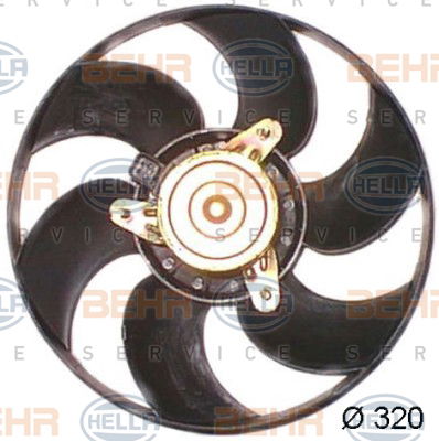 Ventilateur, refroidissement du moteur BEHR HELLA SERVICE