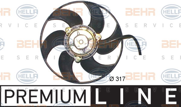 Ventilateur, refroidissement du moteur BEHR HELLA SERVICE *** PREMIUM LINE ***