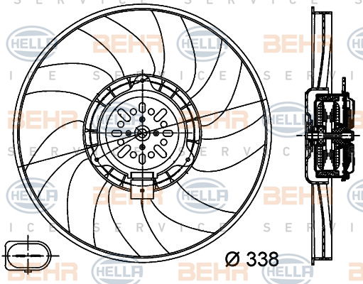 Ventilateur, refroidissement du moteur