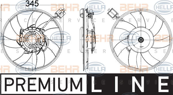 Ventilateur, refroidissement du moteur