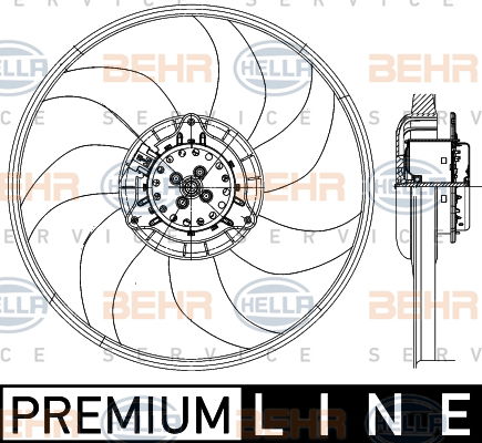 Ventilateur, refroidissement du moteur BEHR HELLA SERVICE *** PREMIUM LINE ***