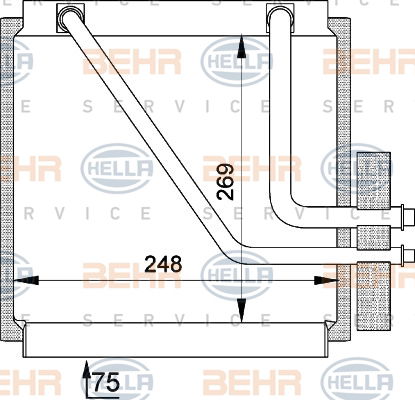 Evaporateur climatisation BEHR HELLA SERVICE *** PREMIUM LINE ***