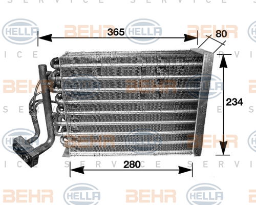 Evaporateur climatisation BEHR HELLA SERVICE