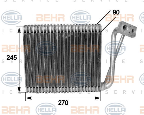 Evaporateur climatisation BEHR HELLA SERVICE