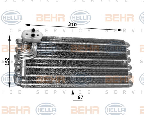 Evaporateur climatisation BEHR HELLA SERVICE