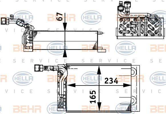 Evaporateur climatisation BEHR HELLA SERVICE *** PREMIUM LINE ***