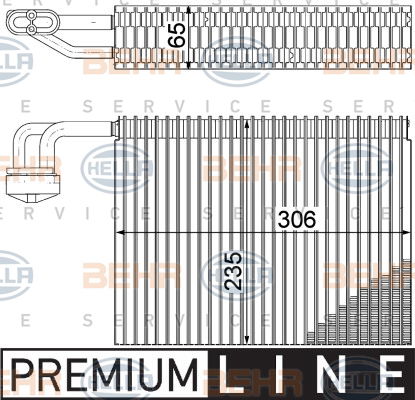 Evaporateur climatisation BEHR HELLA SERVICE *** PREMIUM LINE ***