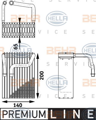 Evaporateur climatisation BEHR HELLA SERVICE *** PREMIUM LINE ***