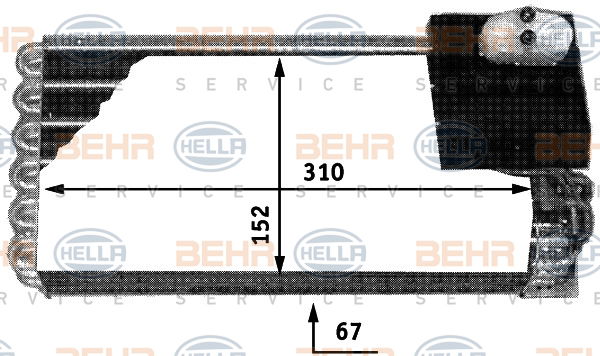 Evaporateur climatisation BEHR HELLA SERVICE *** PREMIUM LINE ***