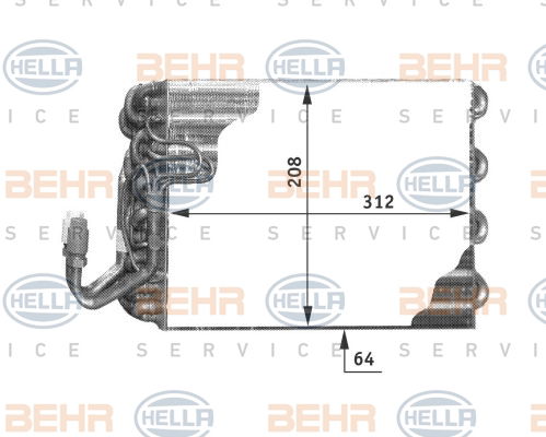 Evaporateur climatisation BEHR HELLA SERVICE *** PREMIUM LINE ***