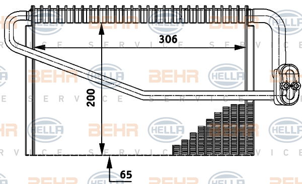 Evaporateur climatisation BEHR HELLA SERVICE *** PREMIUM LINE ***
