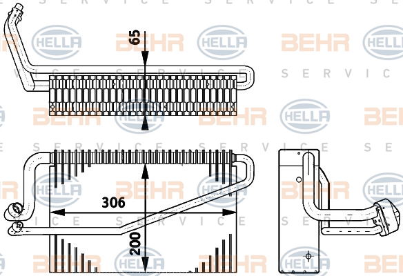 Evaporateur climatisation BEHR HELLA SERVICE *** PREMIUM LINE ***