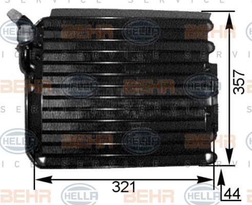 Condenseur, climatisation BEHR HELLA SERVICE