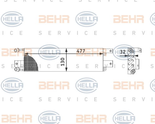 Condenseur, climatisation BEHR HELLA SERVICE *** PREMIUM LINE ***