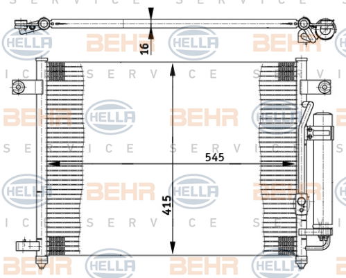 Condenseur, climatisation BEHR HELLA SERVICE