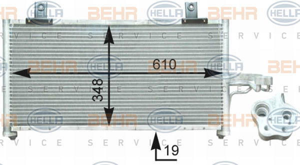 Condenseur, climatisation BEHR HELLA SERVICE *** PREMIUM LINE ***