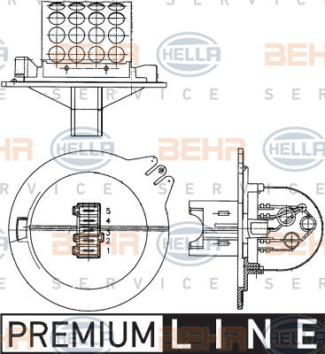 Résistance, pulseur d'air habitacle BEHR HELLA SERVICE *** PREMIUM LINE ***