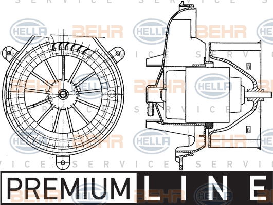 Pulseur d'air habitacle BEHR HELLA SERVICE *** PREMIUM LINE ***