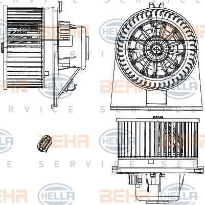 Pulseur d'air habitacle BEHR HELLA SERVICE *** PREMIUM LINE ***