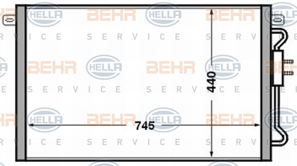 Condenseur, climatisation BEHR HELLA SERVICE