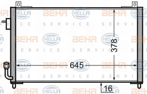 Condenseur, climatisation BEHR HELLA SERVICE