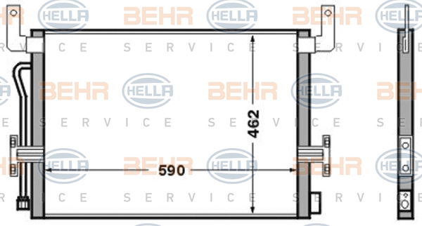 Condenseur, climatisation BEHR HELLA SERVICE