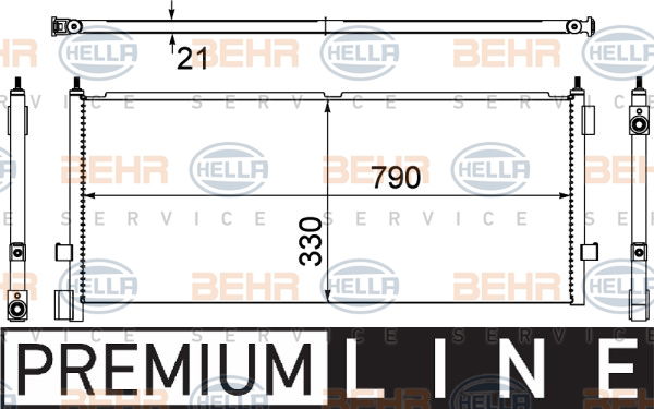 Condenseur, climatisation BEHR HELLA SERVICE *** PREMIUM LINE ***