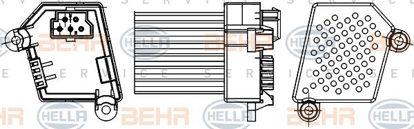 Régulateur, pulseur d'air habitacle BEHR HELLA SERVICE