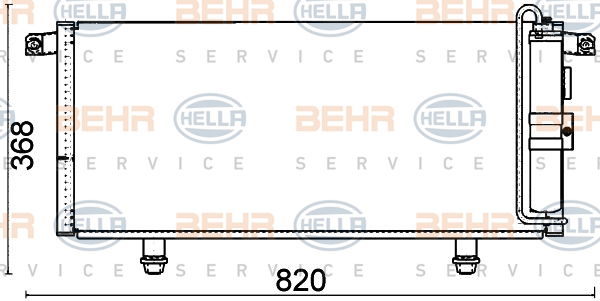 Condenseur, climatisation BEHR HELLA SERVICE *** PREMIUM LINE ***