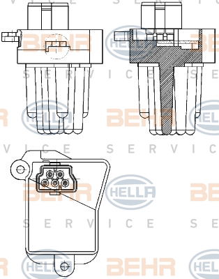 Régulateur, pulseur d'air habitacle BEHR HELLA SERVICE *** PREMIUM LINE ***