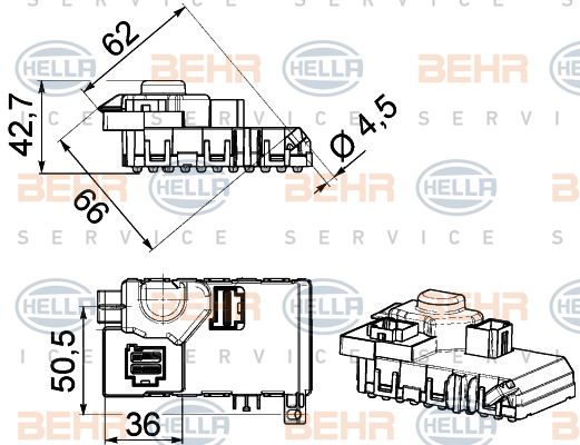 Régulateur, pulseur d'air habitacle BEHR HELLA SERVICE *** PREMIUM LINE ***