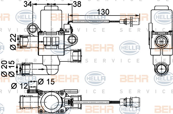 Valve magnétique BEHR HELLA SERVICE *** PREMIUM LINE ***