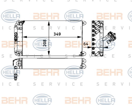 Evaporateur climatisation BEHR HELLA SERVICE *** PREMIUM LINE ***