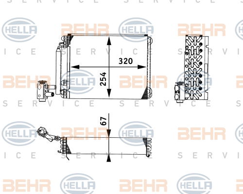 Evaporateur climatisation BEHR HELLA SERVICE *** PREMIUM LINE ***