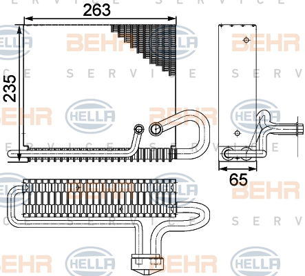 Evaporateur climatisation BEHR HELLA SERVICE *** PREMIUM LINE ***