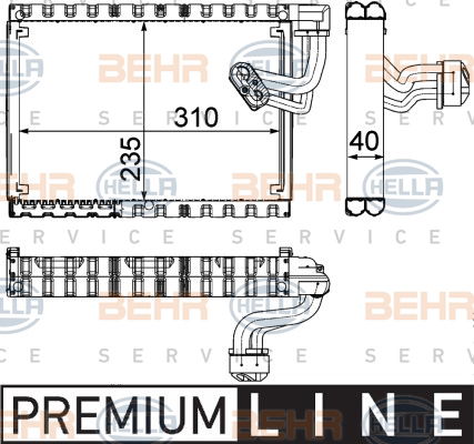 Evaporateur climatisation BEHR HELLA SERVICE *** PREMIUM LINE ***