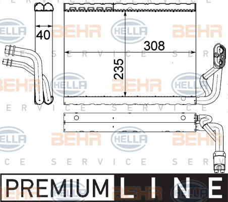 Evaporateur climatisation BEHR HELLA SERVICE *** PREMIUM LINE ***