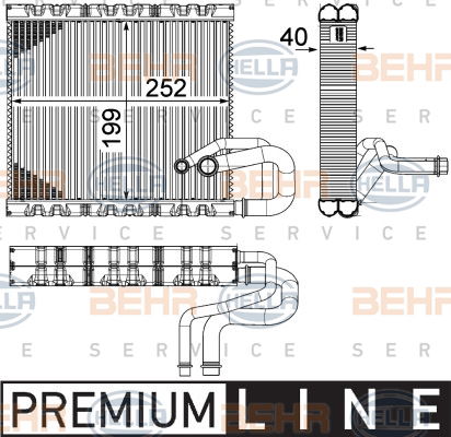 Evaporateur climatisation BEHR HELLA SERVICE *** PREMIUM LINE ***