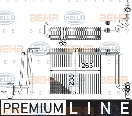 Evaporateur climatisation BEHR HELLA SERVICE *** PREMIUM LINE ***